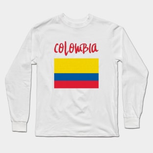 Colombia Flag Long Sleeve T-Shirt